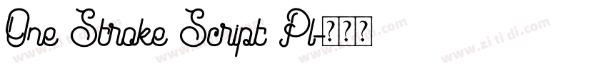 One Stroke Script Pl字体转换